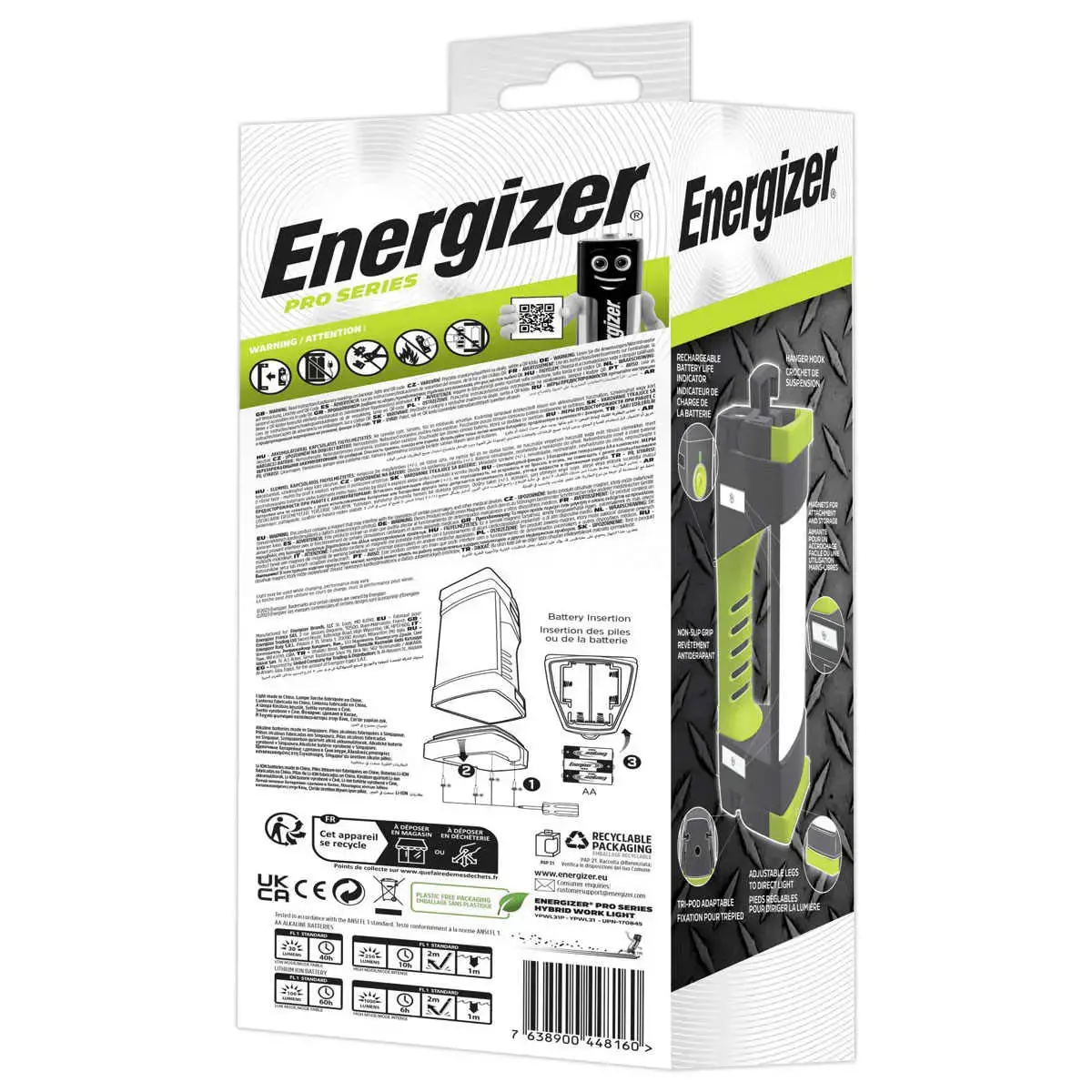 Lampe professionnelle aimant&eacute;e - IRC &eacute;l&eacute;v&eacute; - Hybride - ENERGIZER 