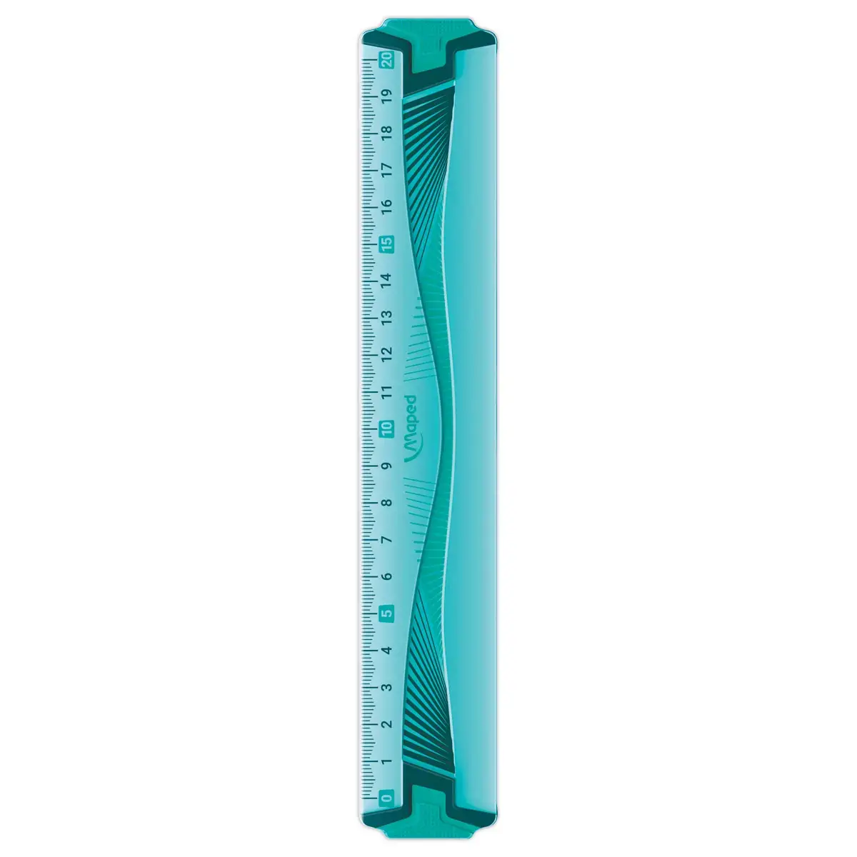 R&egrave;gle plate 20 cm - INCASSABLE, coloris assortis bleu ou vert - Maped 