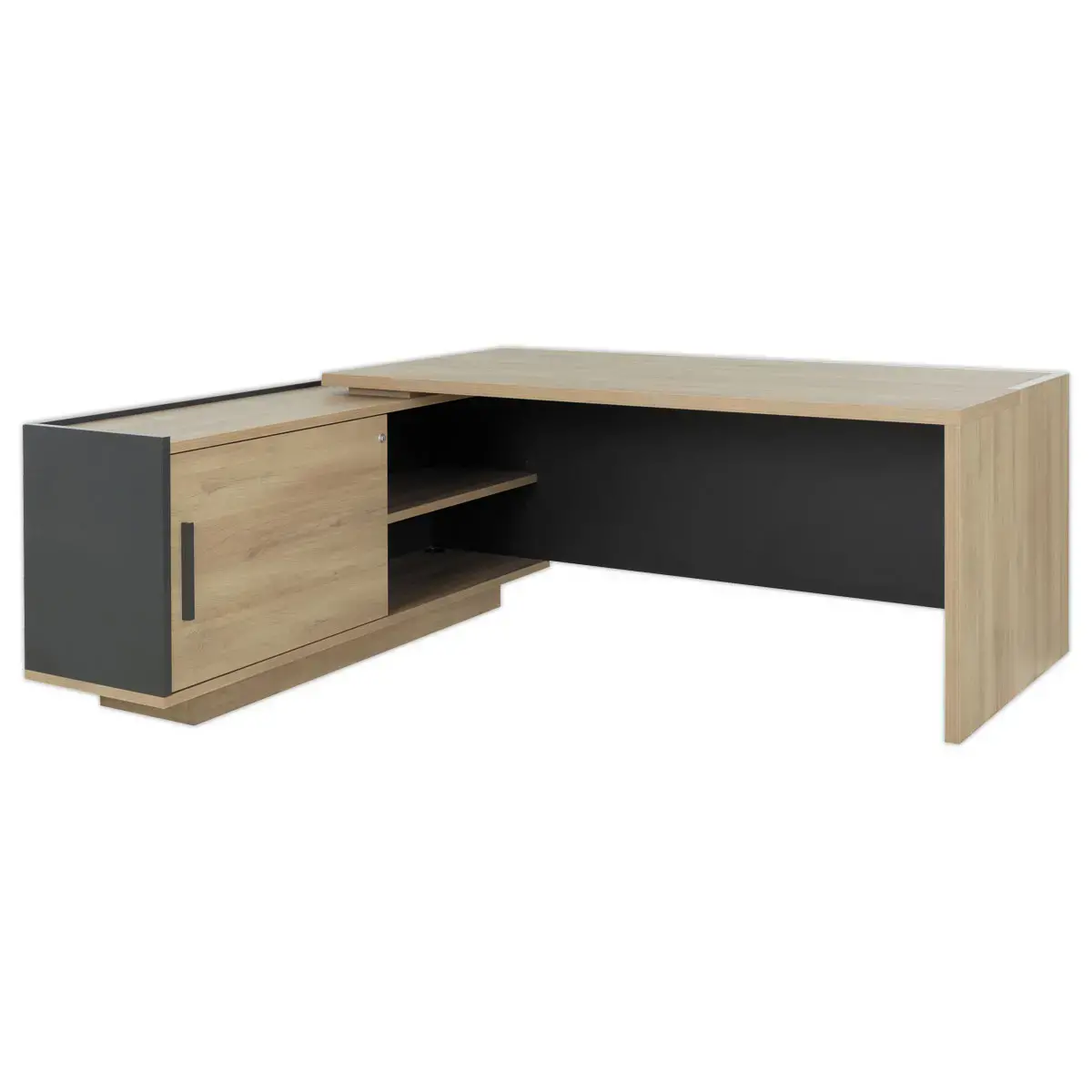 Bureau BARI Retour gauche 180 cm chênedu bocage monté