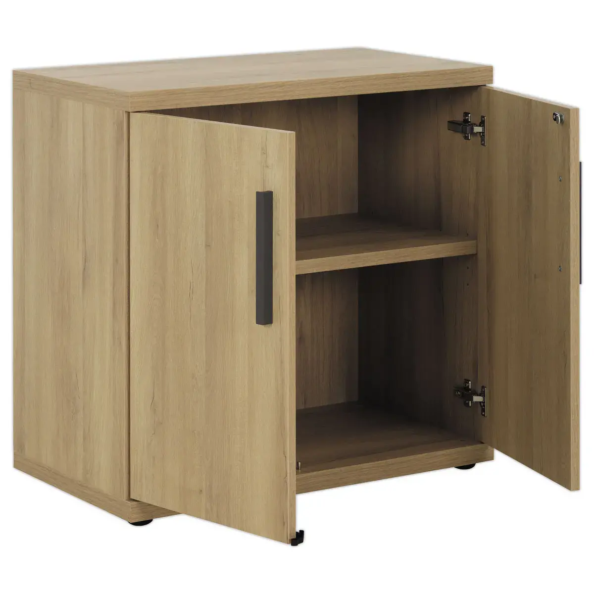 Module De Rangement Bas Meuble de rangement bas BARI 2 portes chêne du bocage monté