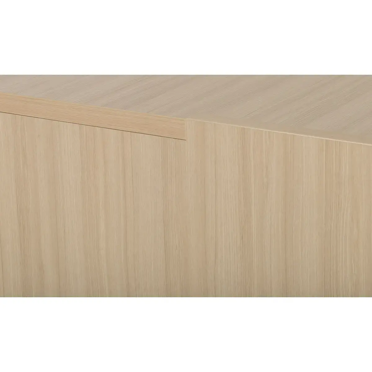 Bureau rectangulaire BARI L180 cm chêne et blanc monté