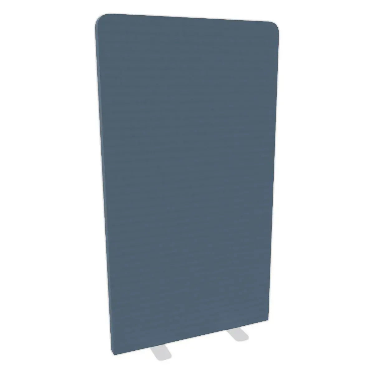 Cloison acoustique tissu gris pied plat blanc 180x100 cm montée