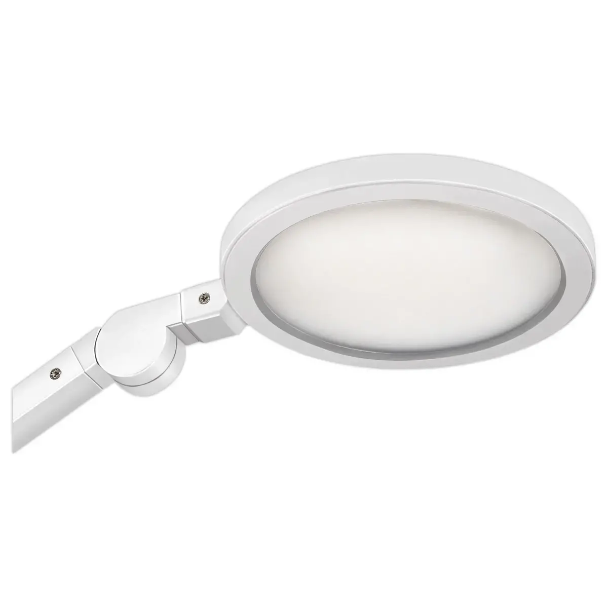 Lampe de bureau LED Giant silva blanc avec socle bois