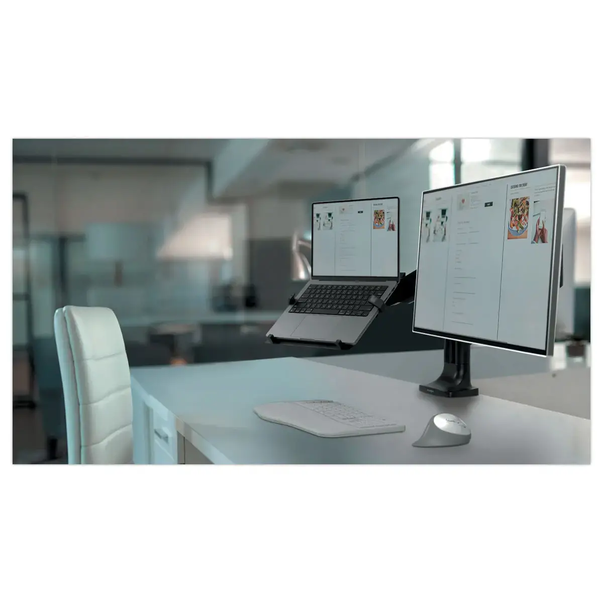Réhausseur PC portable universel pour bras de moniteur