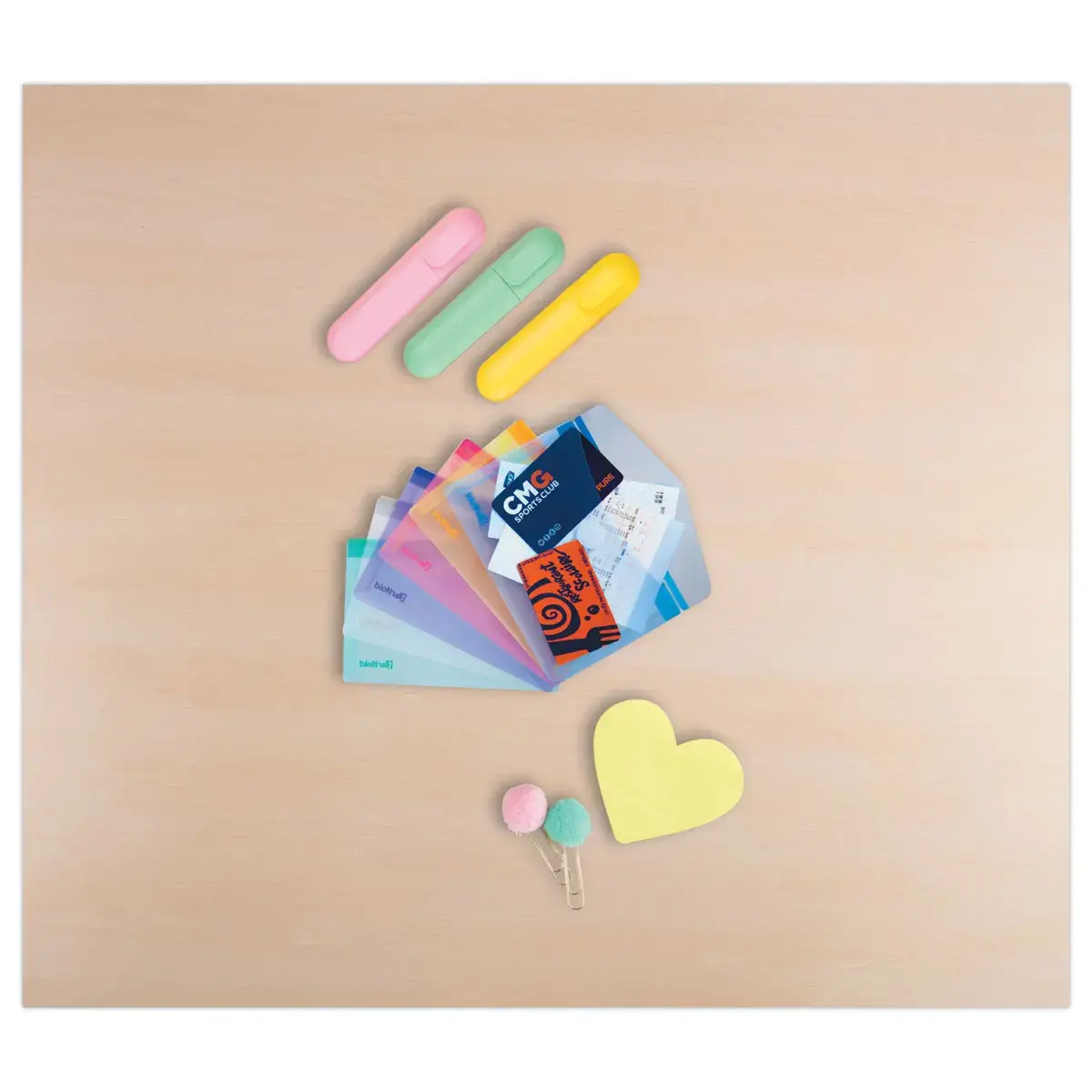 6 pochettes &agrave; scratch en polypropyl&egrave;ne recycl&eacute; 