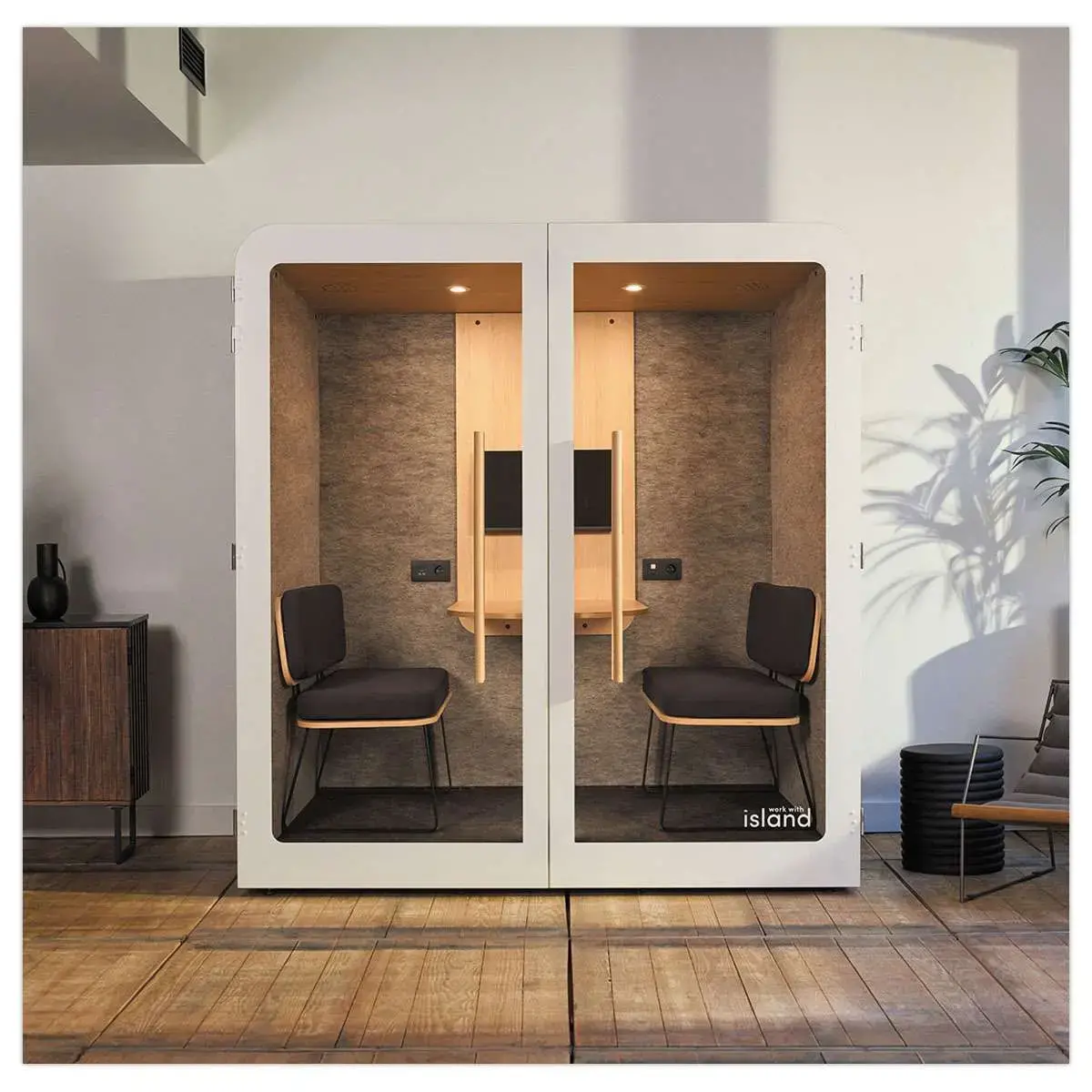 Cabine acoustique pour 2 personnes 