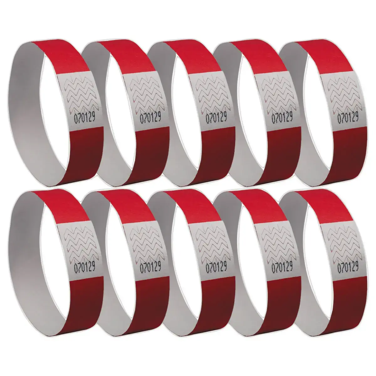 500 Bracelets Tyvek - Rouge - AVERY