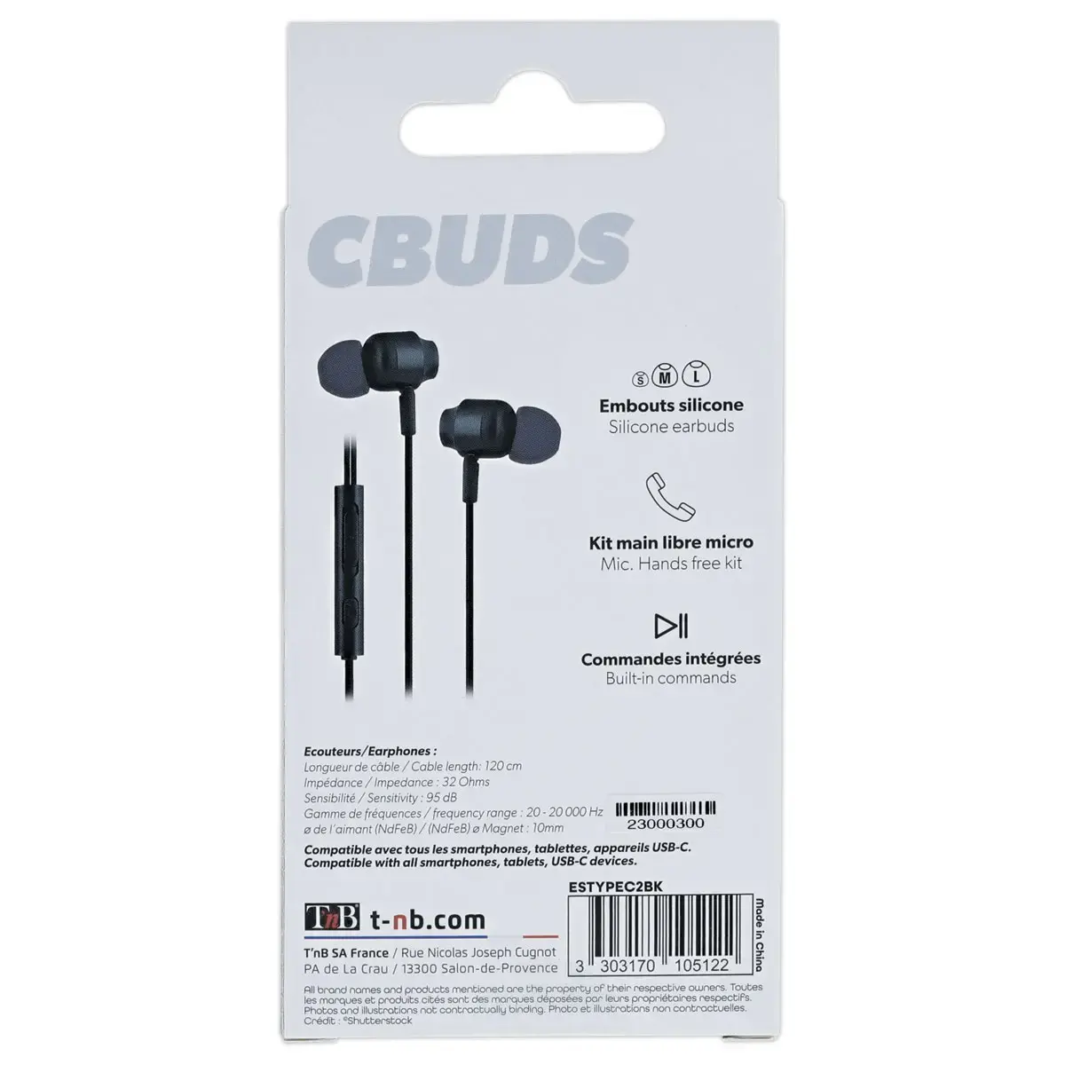 Écouteurs semi intra-auriculaires TYPE-C