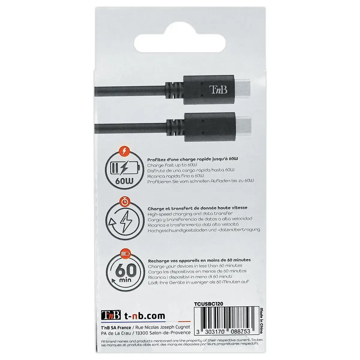Câble de charge USB-C USB-C 1