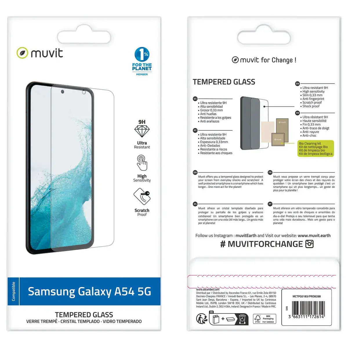 Verre trempé pour Samusung GALAXY A54