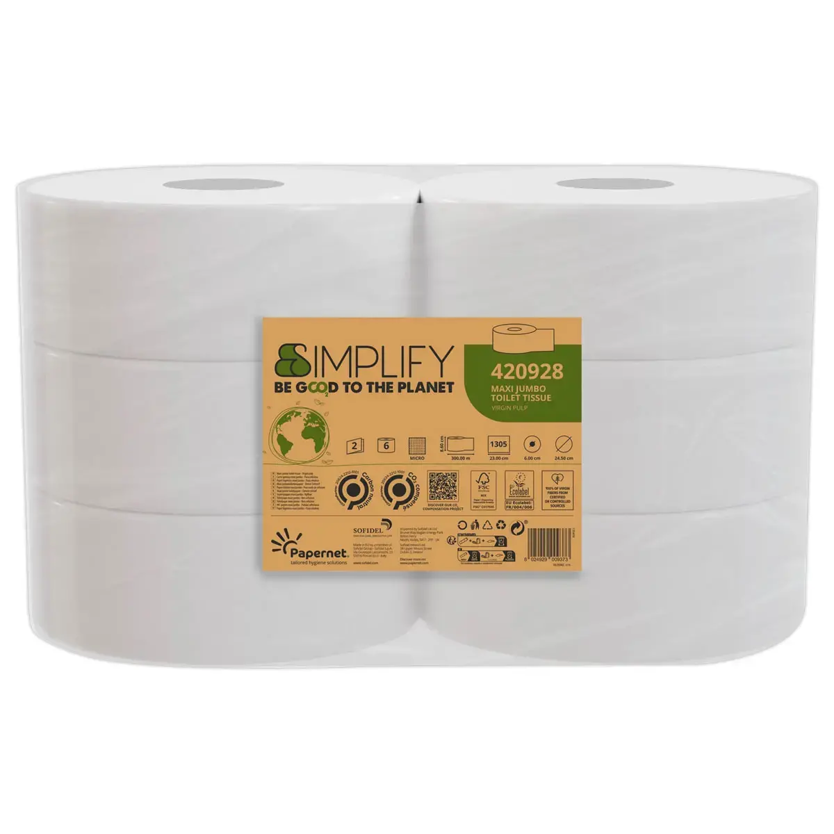6 rouleaux de papier toilette Maxi JumboSimplify 