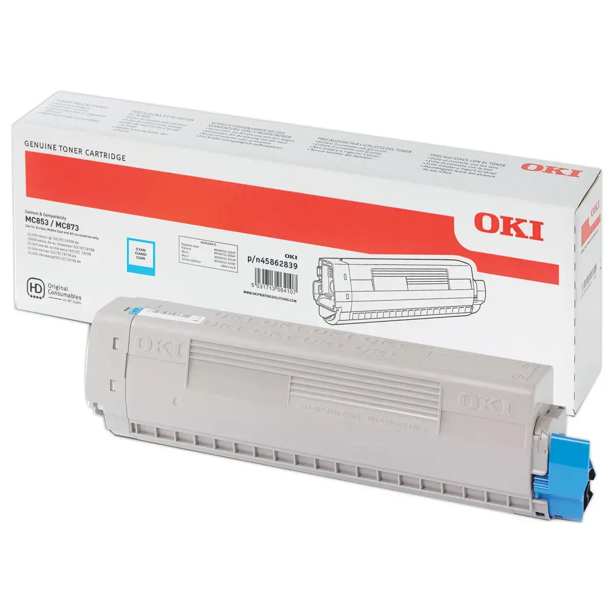 Toner 45862839 - Cyan - Oki 