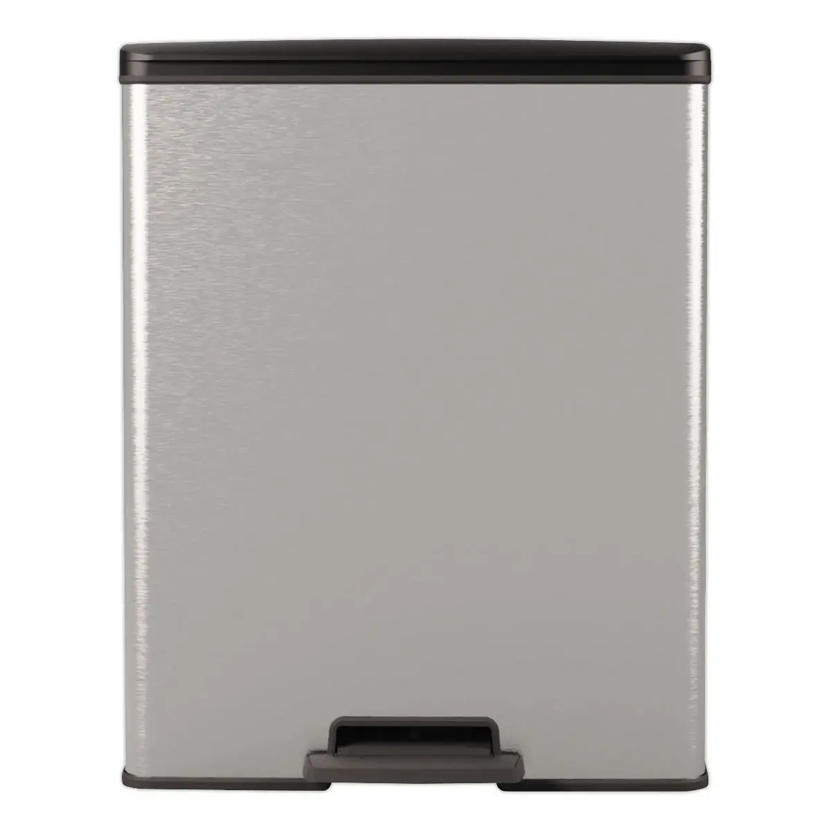 Poubelle Decobin rectangulaire 65l d&eacute;cor m&eacute;tal 