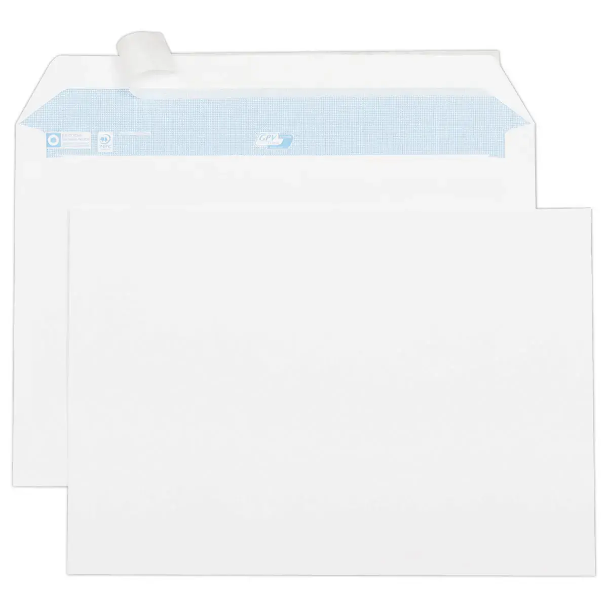 250 enveloppes blanches 229x324 90 g/m² siliconé