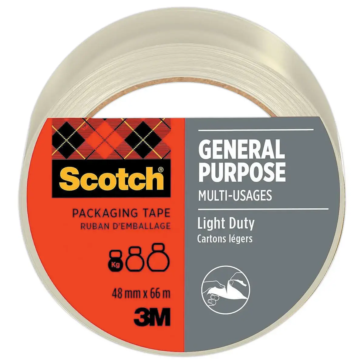 Ruban d'emballage Scotch&reg;  GENERAL PURPOSE 48 mm x 66 m  Transparent 