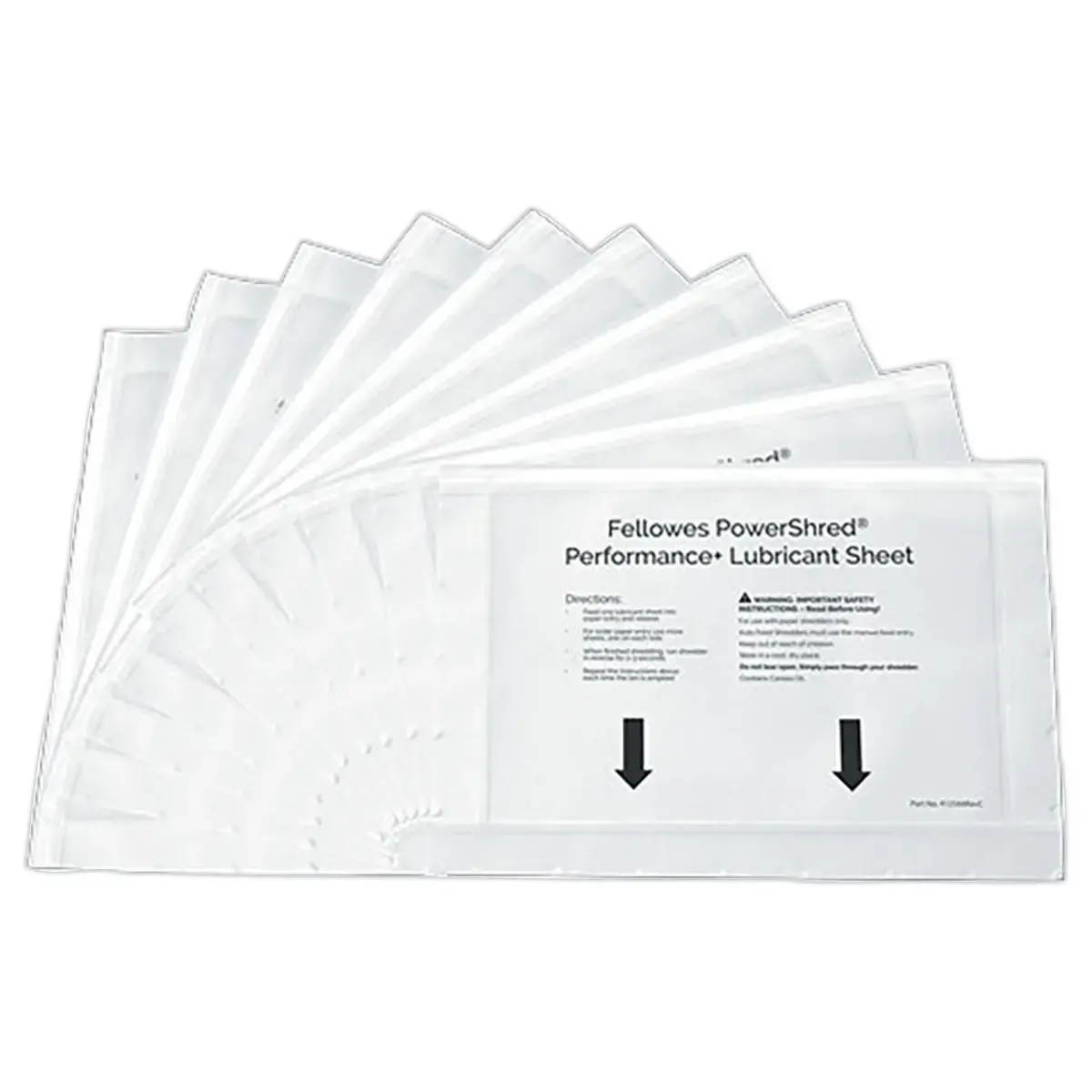 Lot de 10 feuilles de lubrification pour destructeurs 