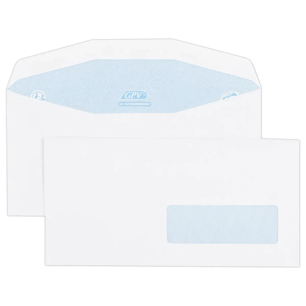 1000 enveloppes C6/C5 115x229 80G fenêtre 35X100 blanches