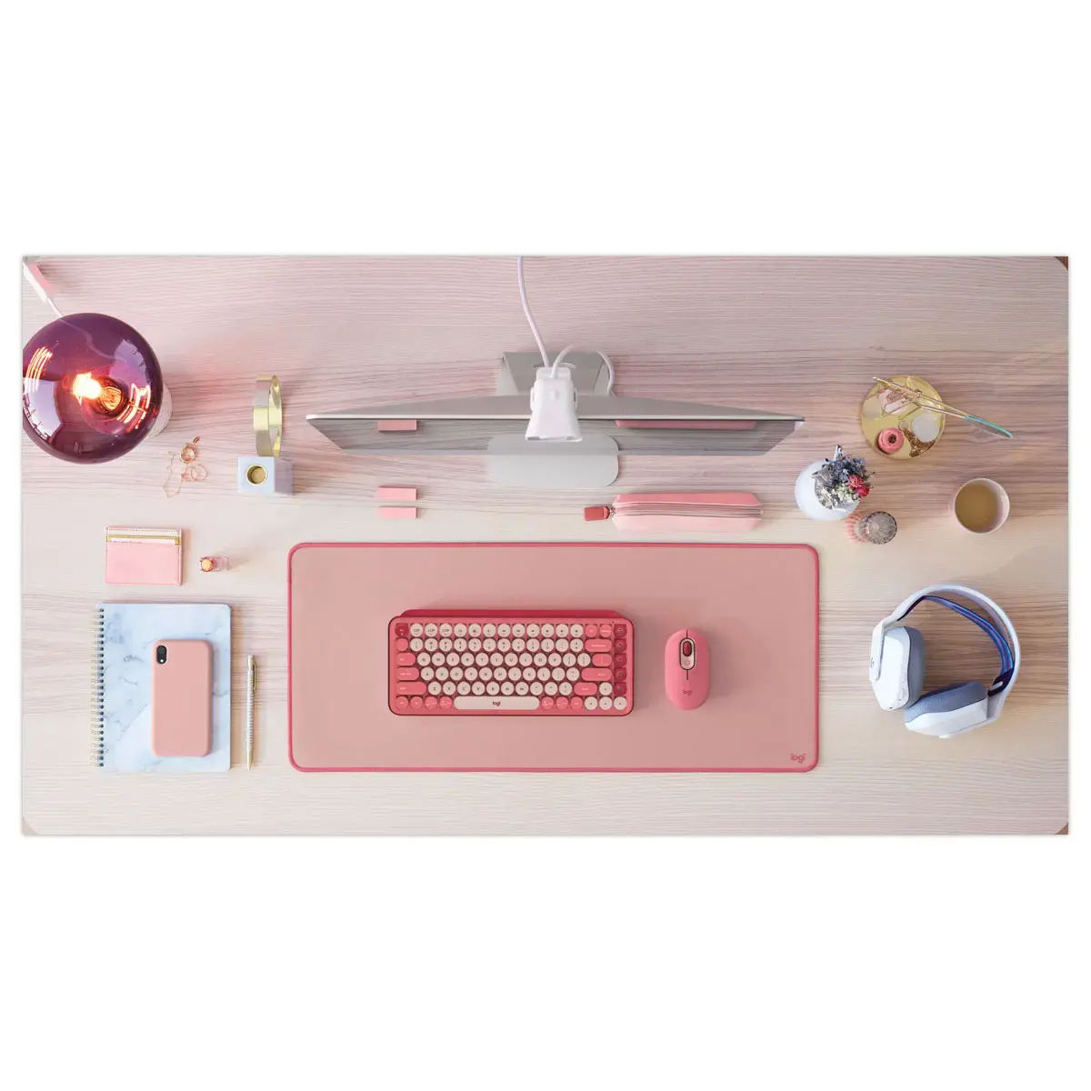 Tapis de souris  sous-main Taille L Studio Series Rose - LOGITECH 