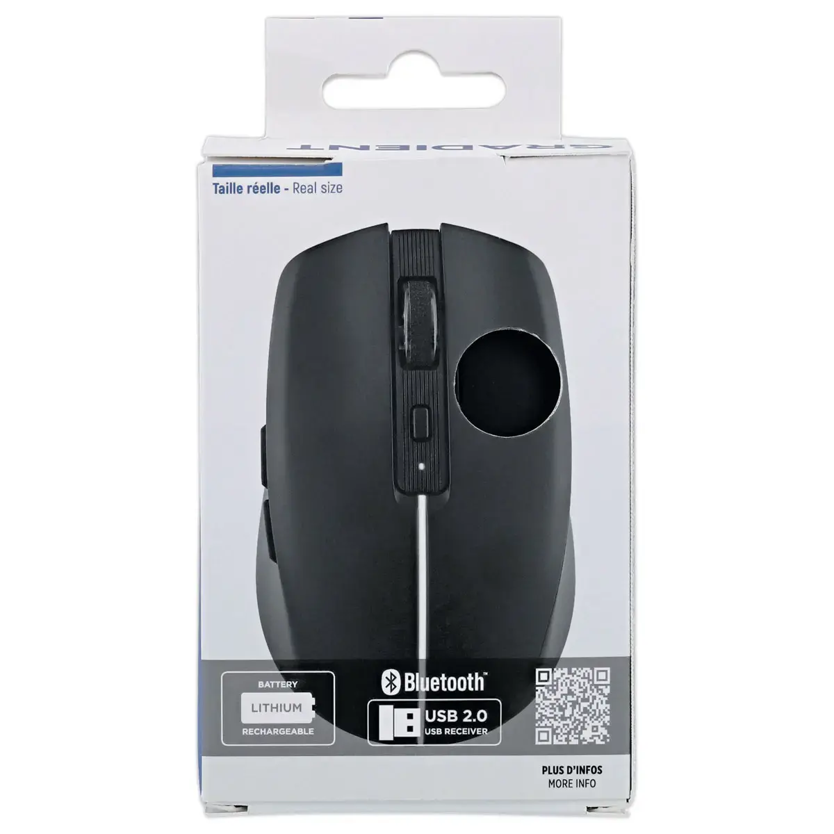 Souris gradient Dual Connect noire 