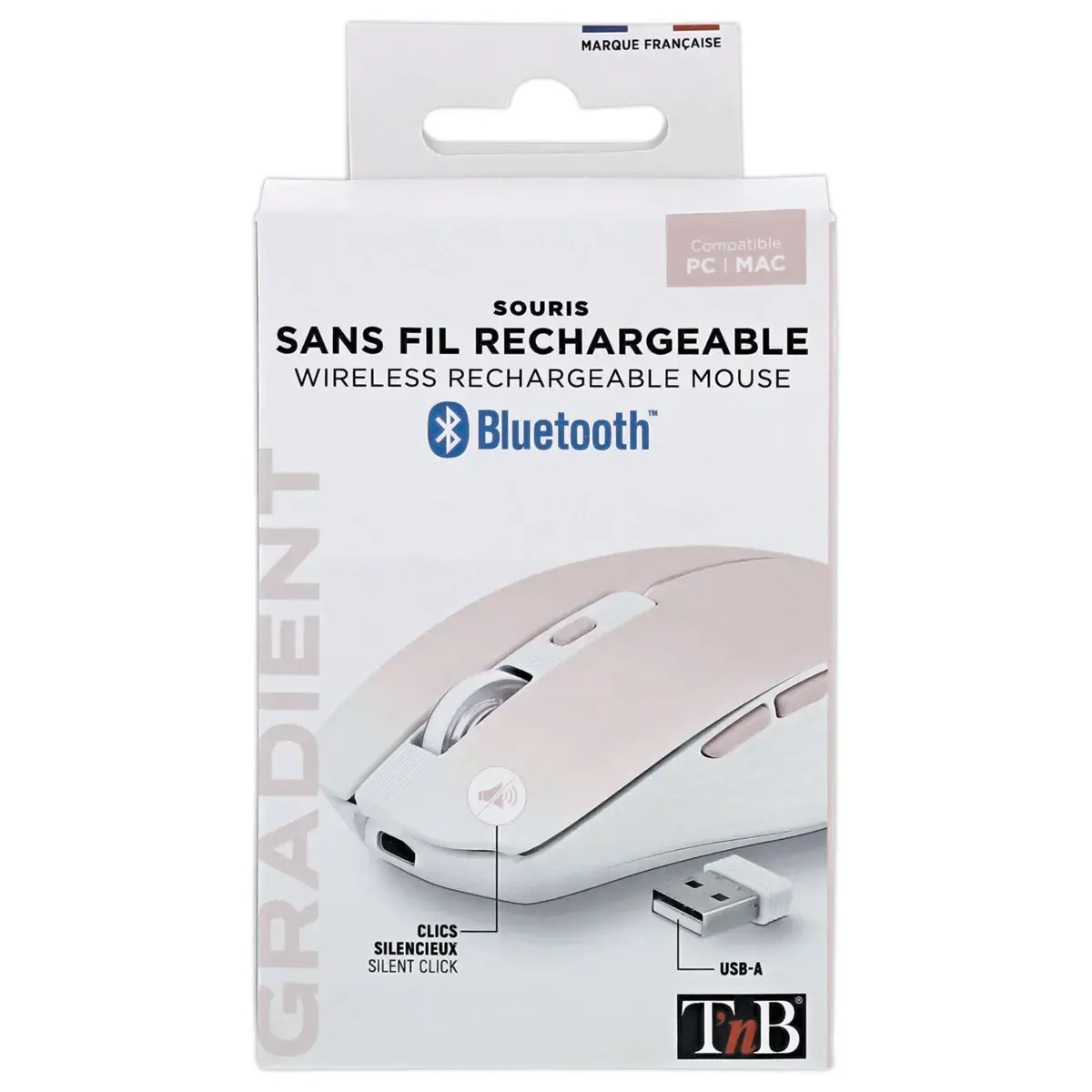 Souris gradient Dual Connect - Sans fil - Rose - T'nB