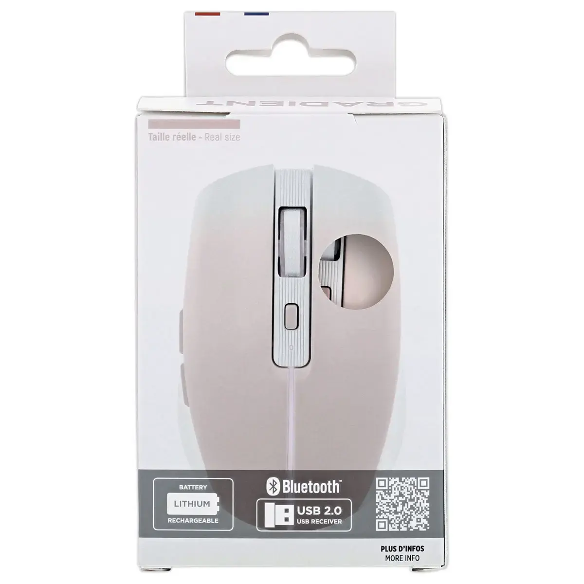 Souris gradient Dual Connect - Sans fil - Rose - T'nB