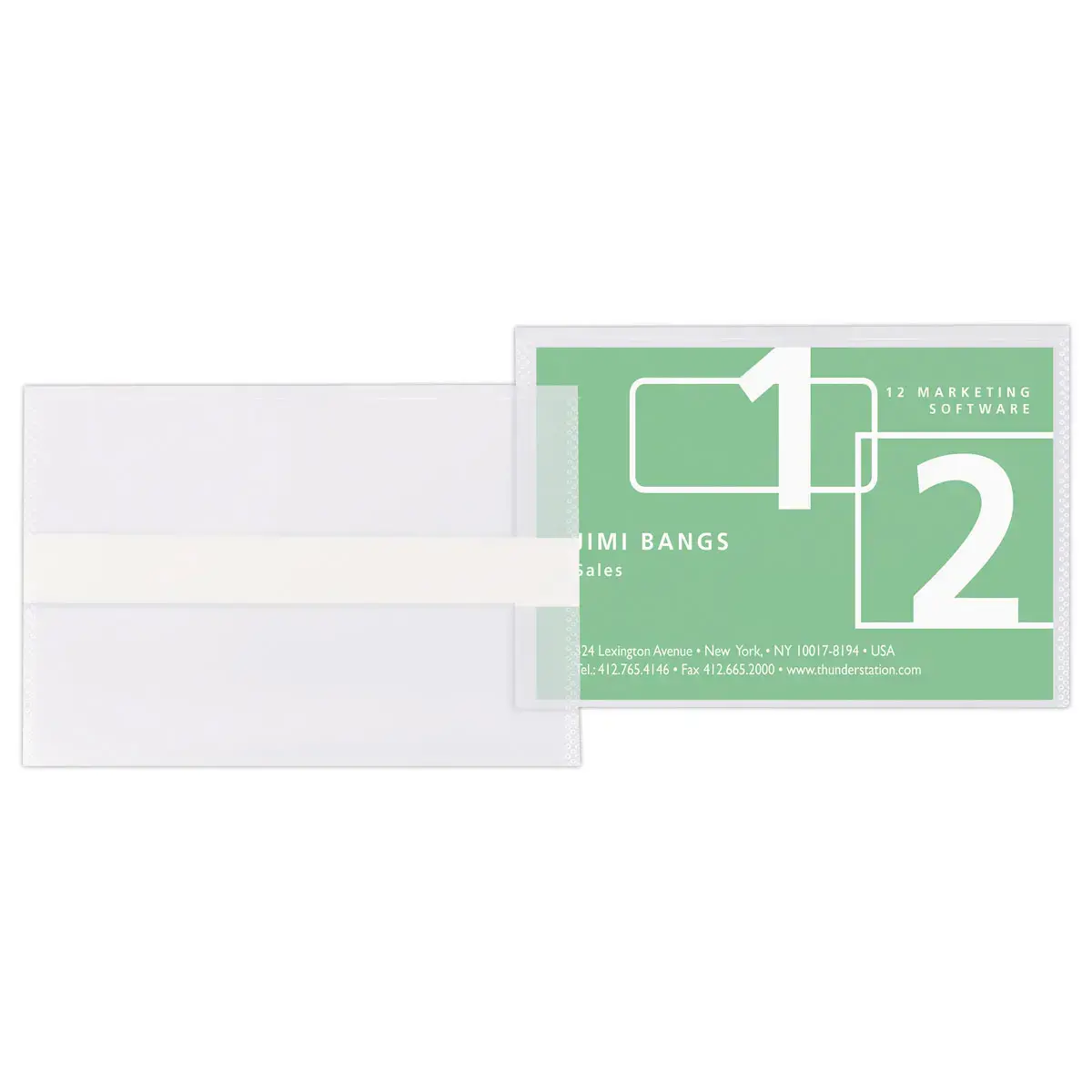 10 pochettes carte de visite adhésives biodégradables