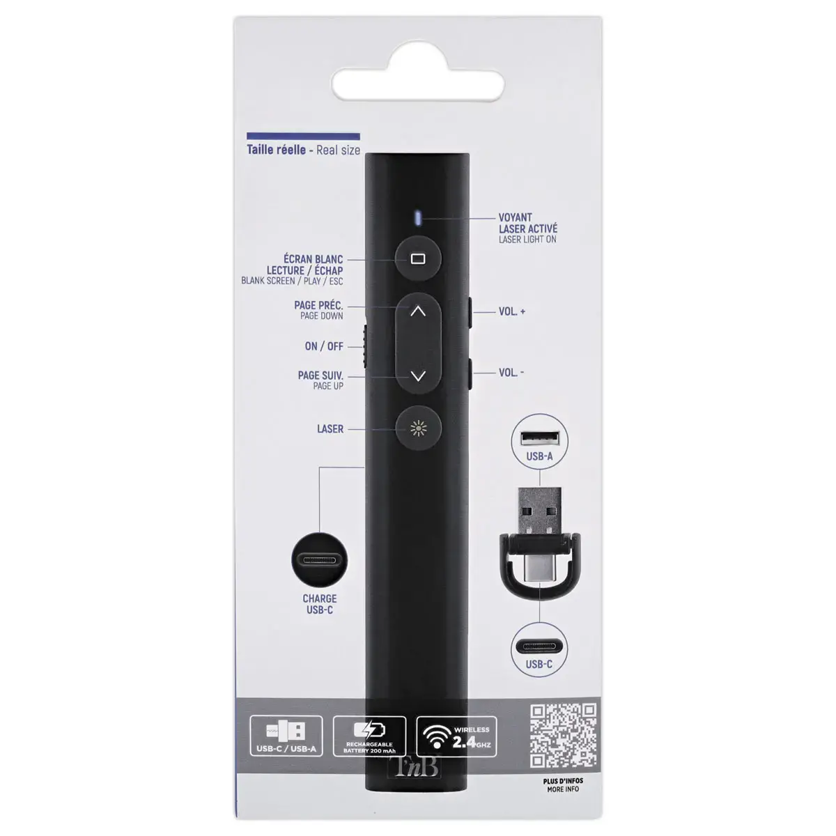 Pointeur laser – Rechargeable – T’nB