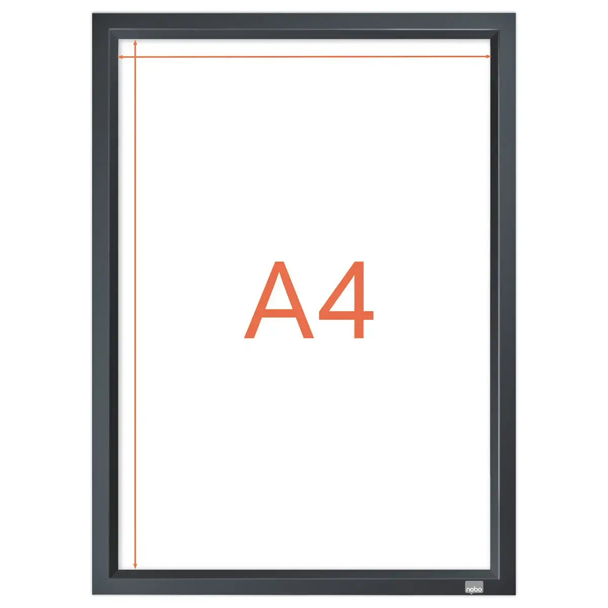 Porte-affiche clipsable A4 Nobo impression - noir 