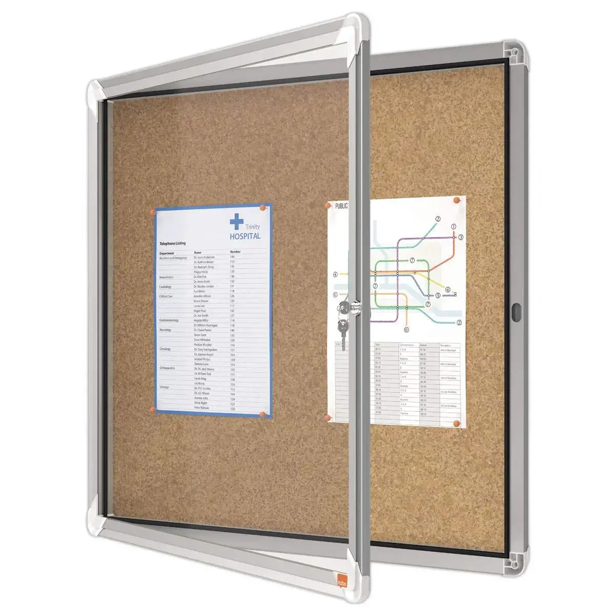 Vitrine d'int&eacute;rieur en li&egrave;ge Premium Plus - 6 x A4 - NOBO 