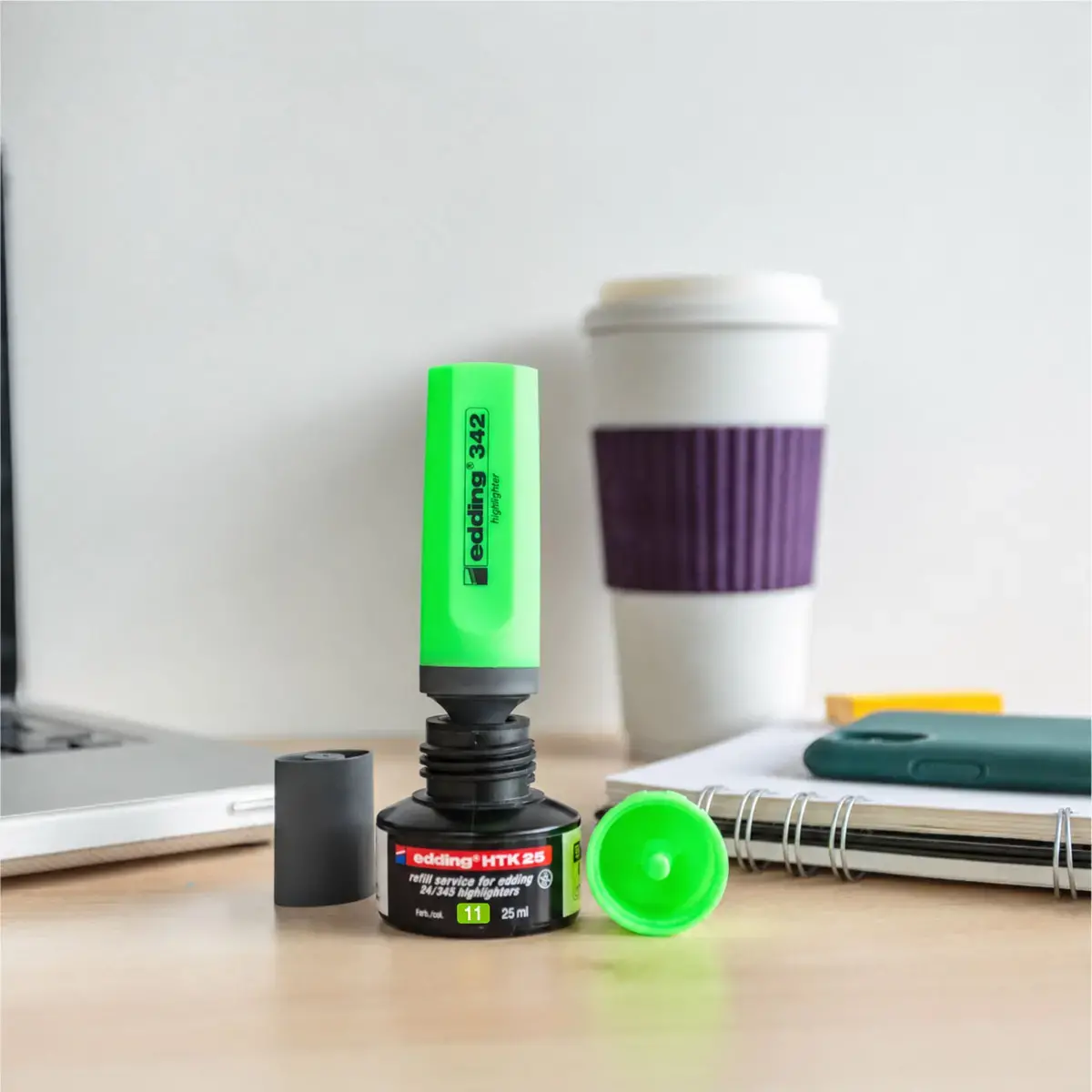 Recharge surligneur Edding - E24 - Vert clair