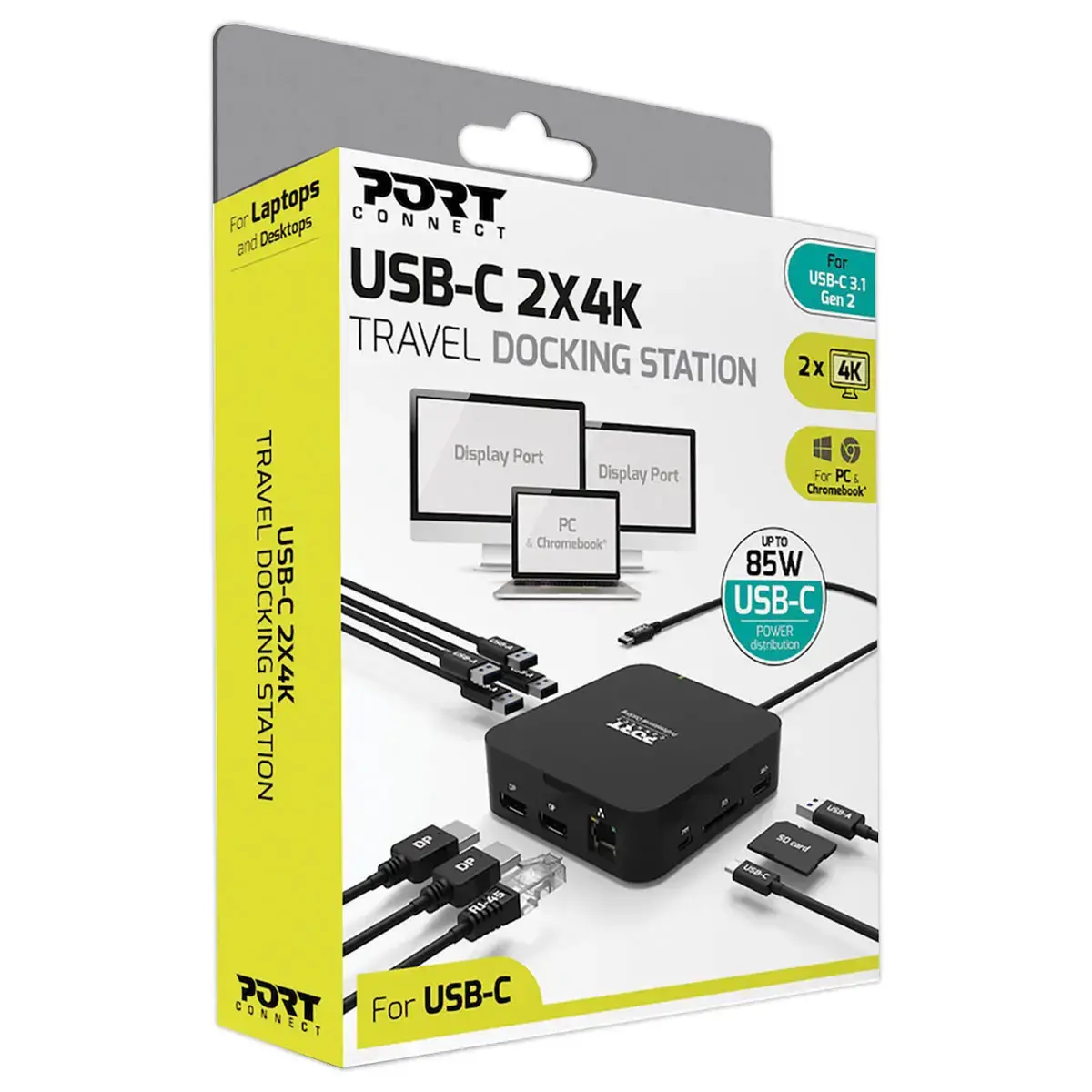 Station d'accueil USB-C de voyage 2X4K 