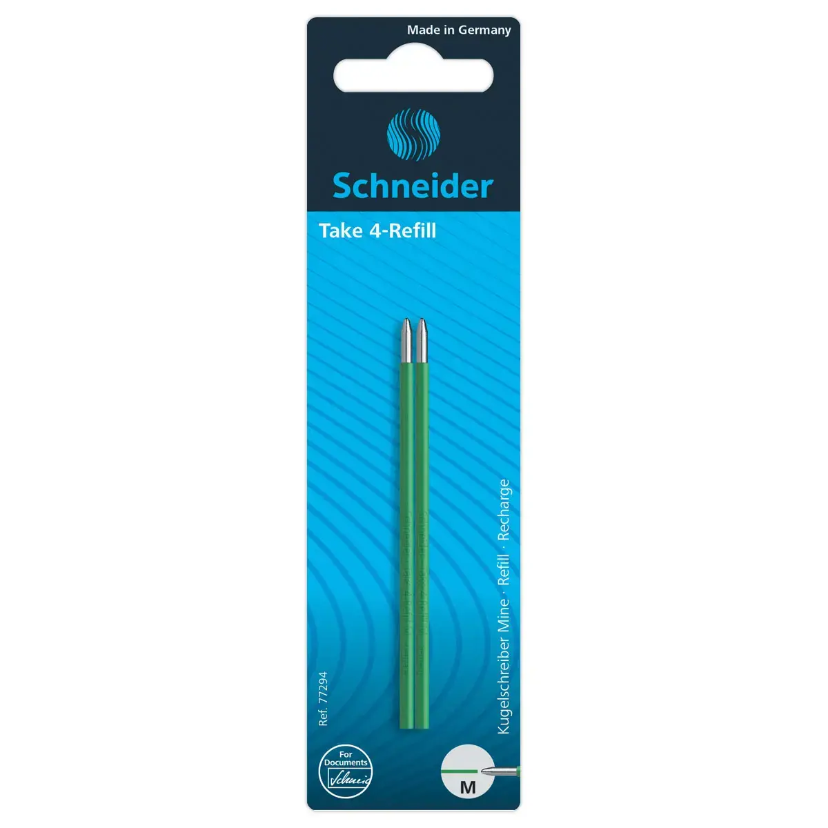 2 recharges pour stylo &agrave; quatre couleurs"Take 4" vertes 