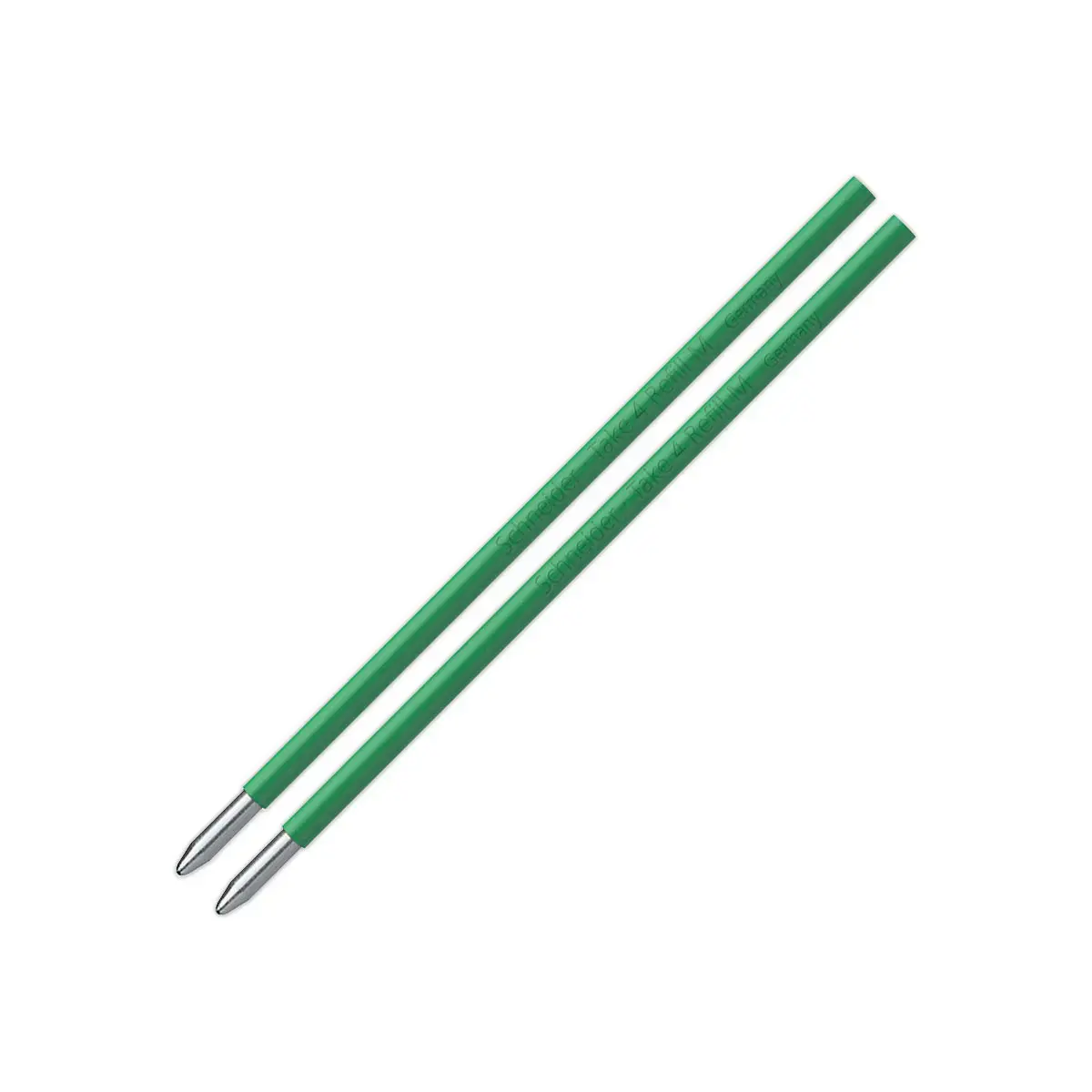 2 recharges pour stylo &agrave; quatre couleurs"Take 4" vertes 
