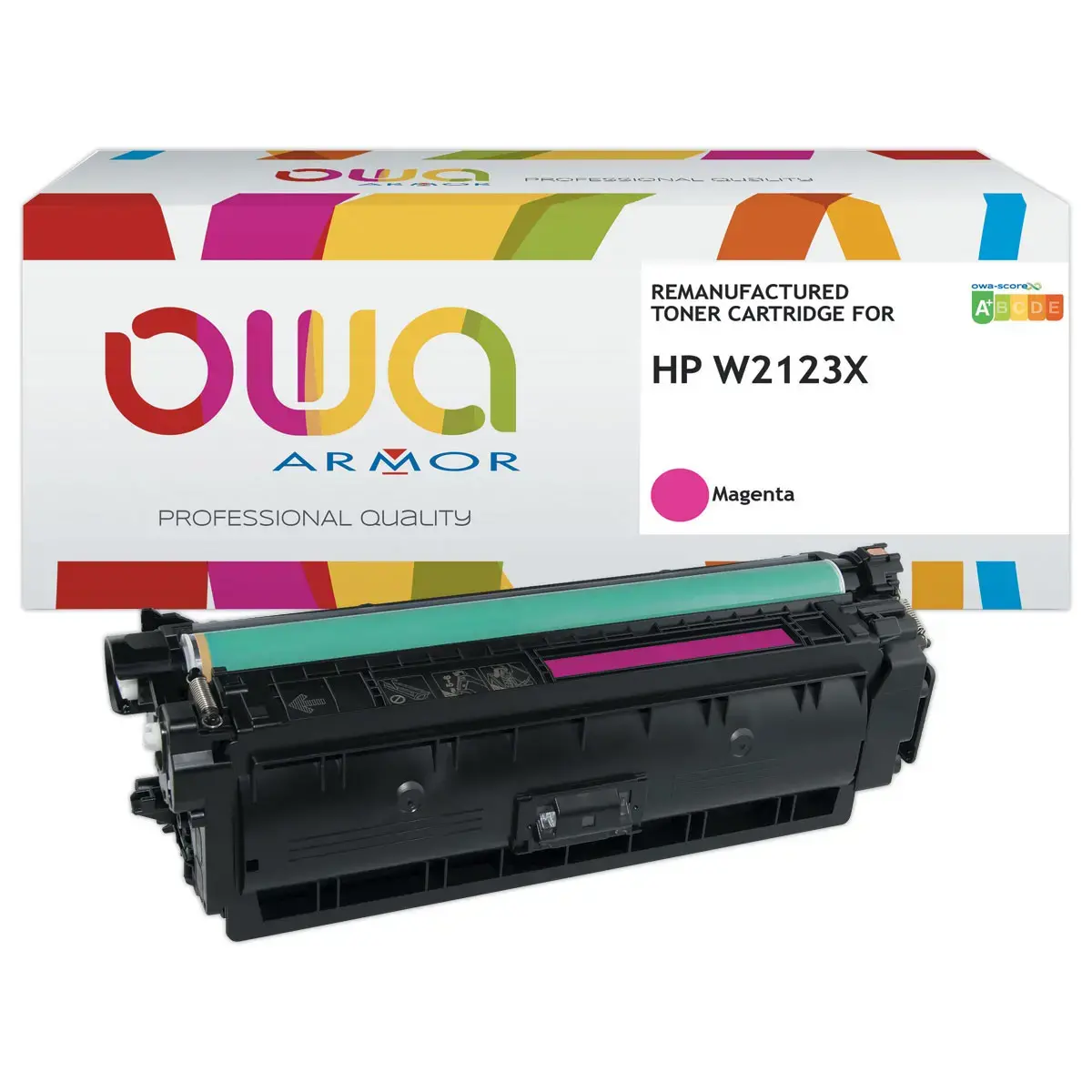 Toner OWA &eacute;quivalent HP W2123X Magenta 