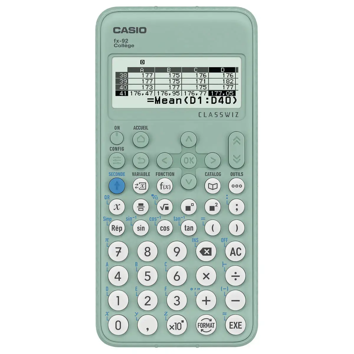 Calculatrice scientifique CASIO FX-92 sp&eacute;ciale coll&egrave;ge 