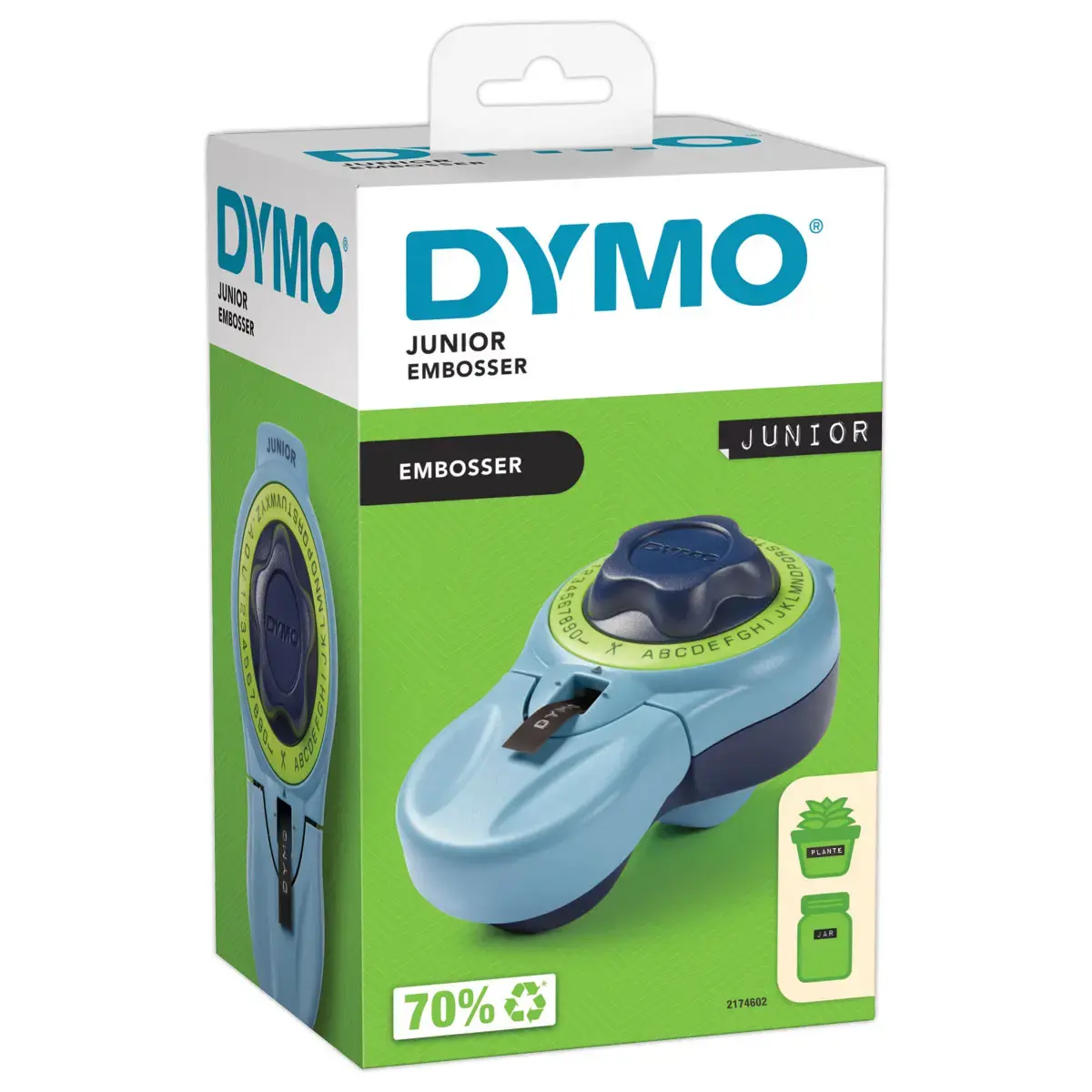 Titreuse à bande de gaufrage Dymo® + ruban 9 mm x 3 m