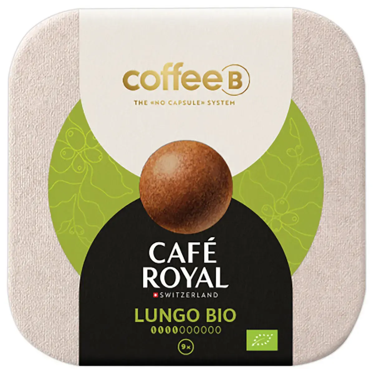 Bo&icirc;te de 9 boules Coffee B -Cafe Royal- Lungo bio 