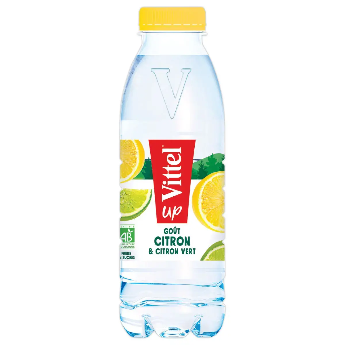 24 Bouteilles d'eau aromatisée - 50 cl - Citron vert - VITTEL
