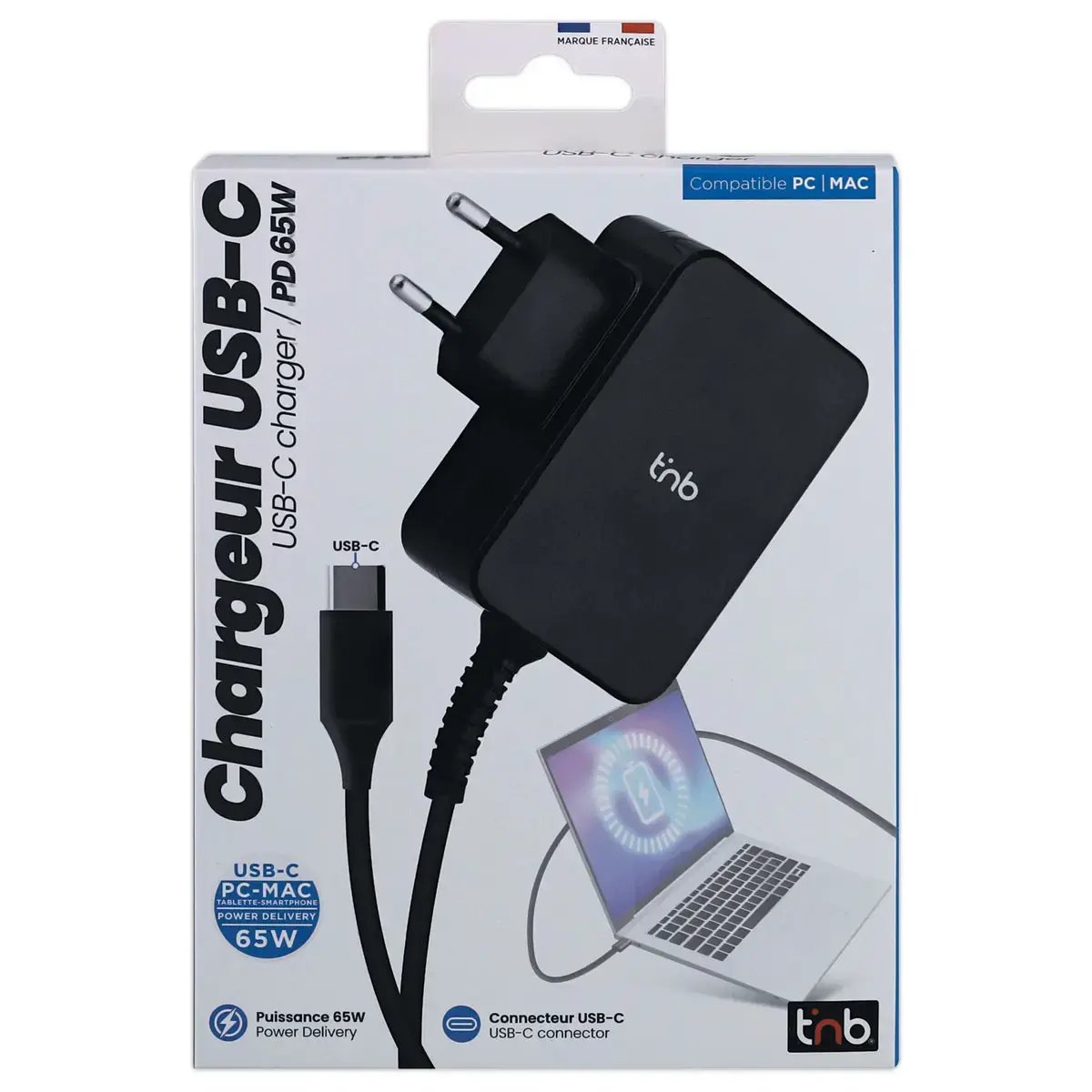 Chargeur universel PC PORTABLE 65W / USB C 
