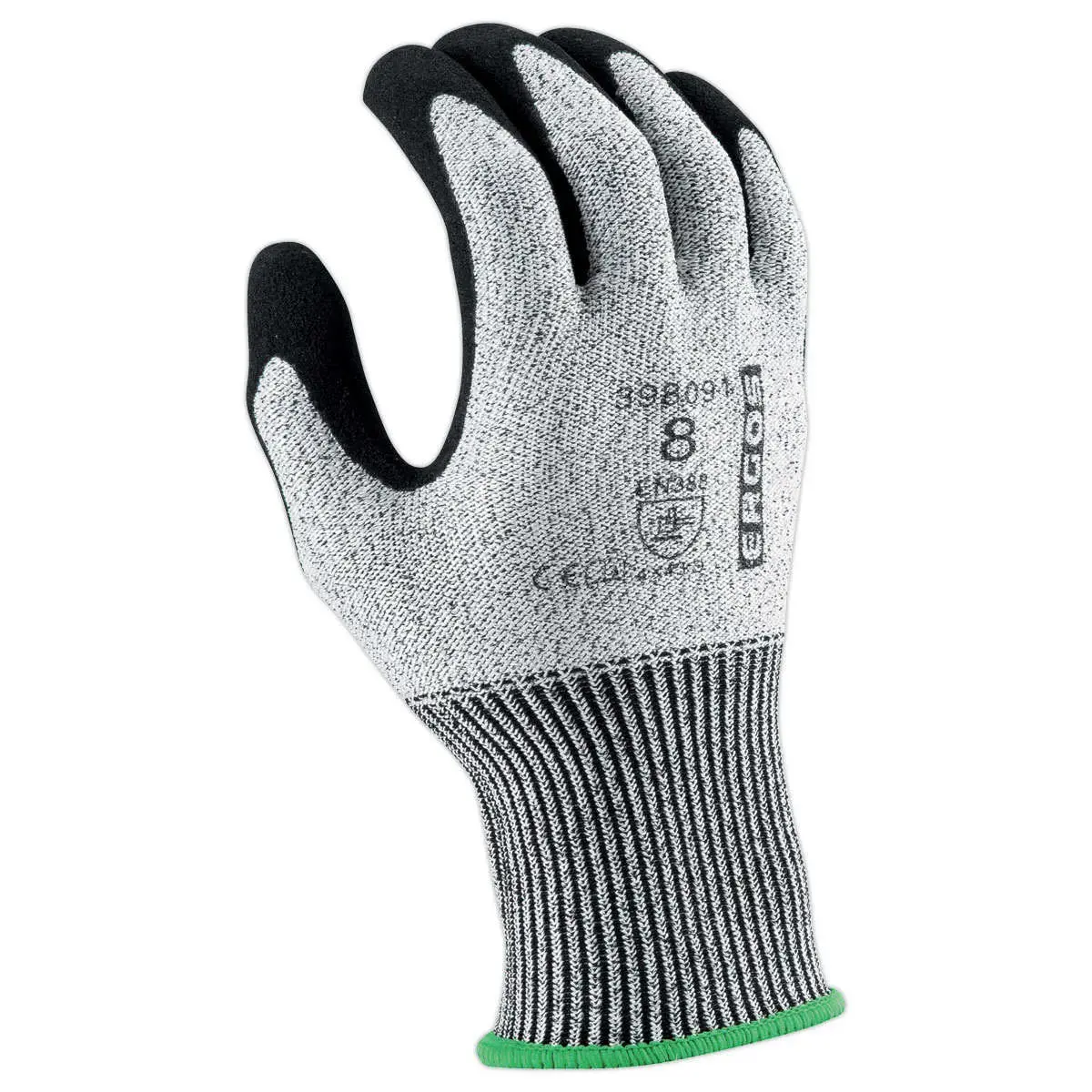 12 paires de gants manutention - mousse nitrile SANDY - gris/noir - Taille 7 - RG 