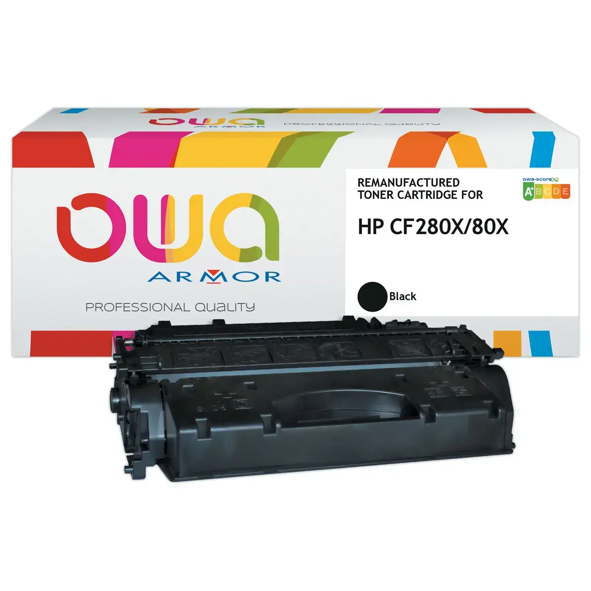 Toner &eacute;quivalent HP CF280X Jumbo tr&egrave;s haute capacit&eacute; - Noir - Owa 