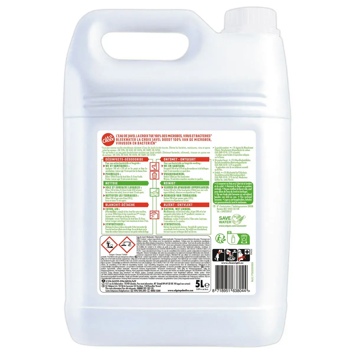 Bidon d'eau de javel - 5 L - Lacroix