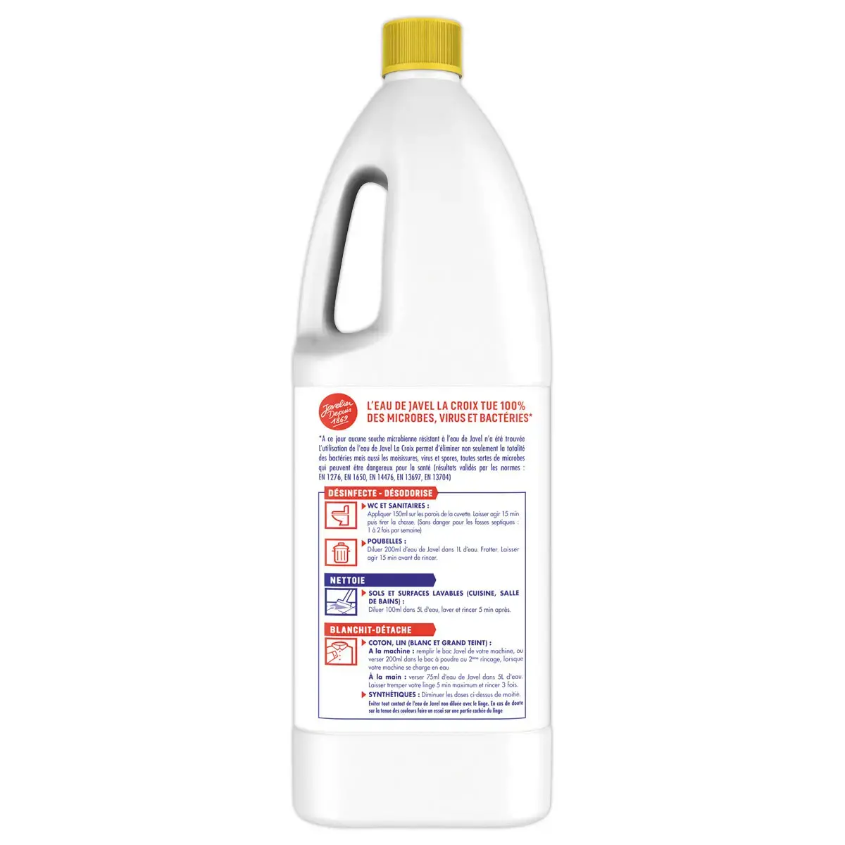Nettoyant m&eacute;nager LACROIX fraicheur tonique - eau de javel - 1,5 L 