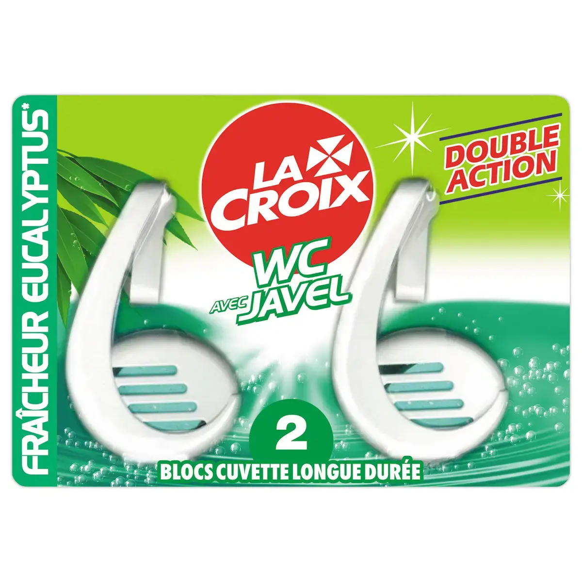 2 blocs cuvette javel La croix parfum eucalyptus