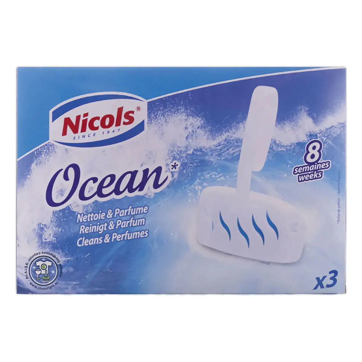 3 blocs cuvette parfum oc&eacute;an 
