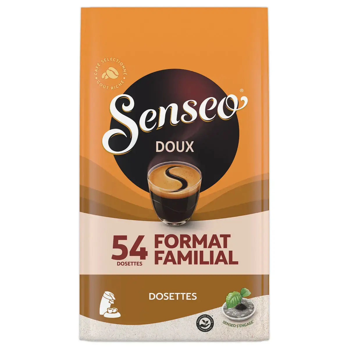 54 Dosettes de caf&eacute; SENSEO&reg; Doux 