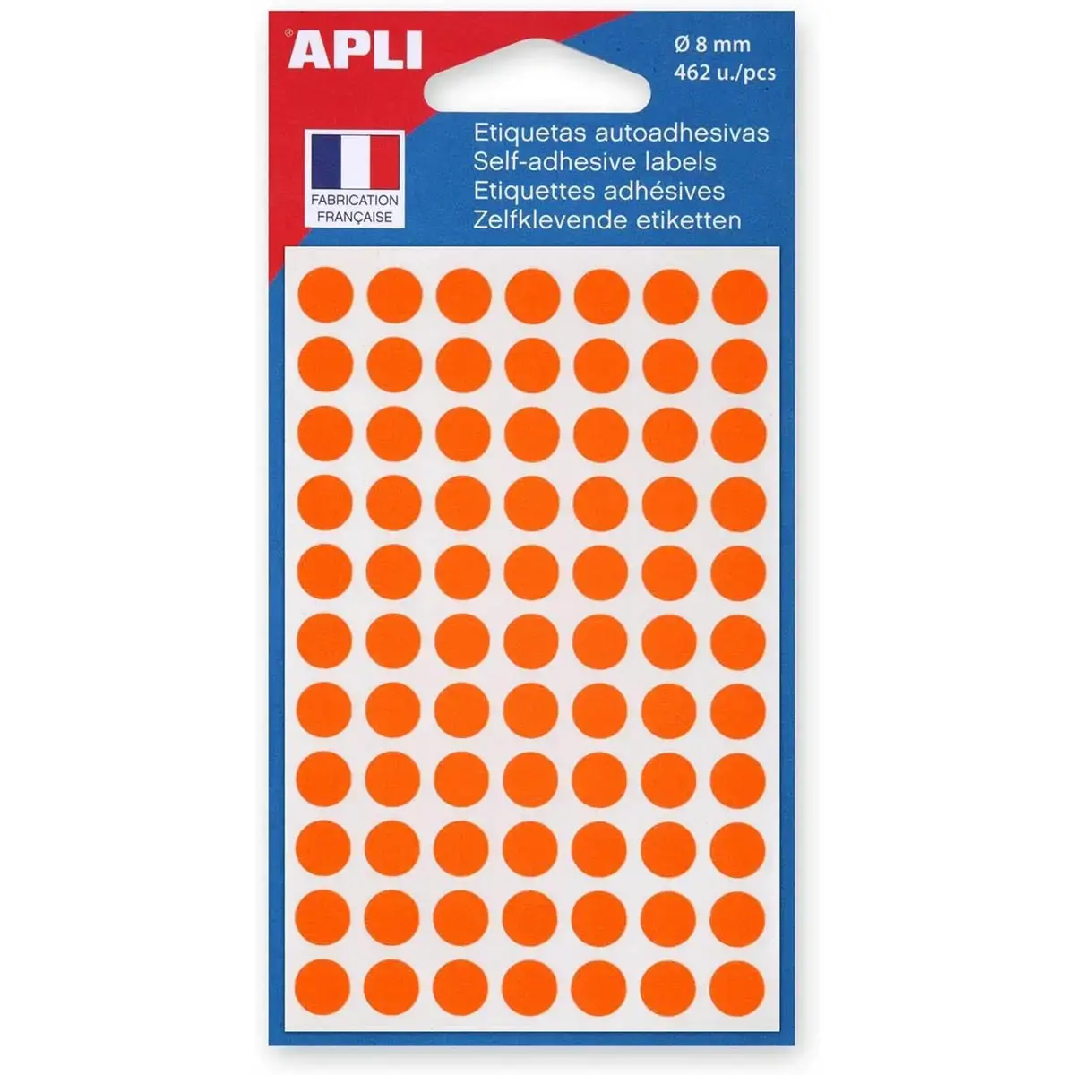 Pastilles gommettes de signalisation rondes - Ø 8 mm - rouge - APLI