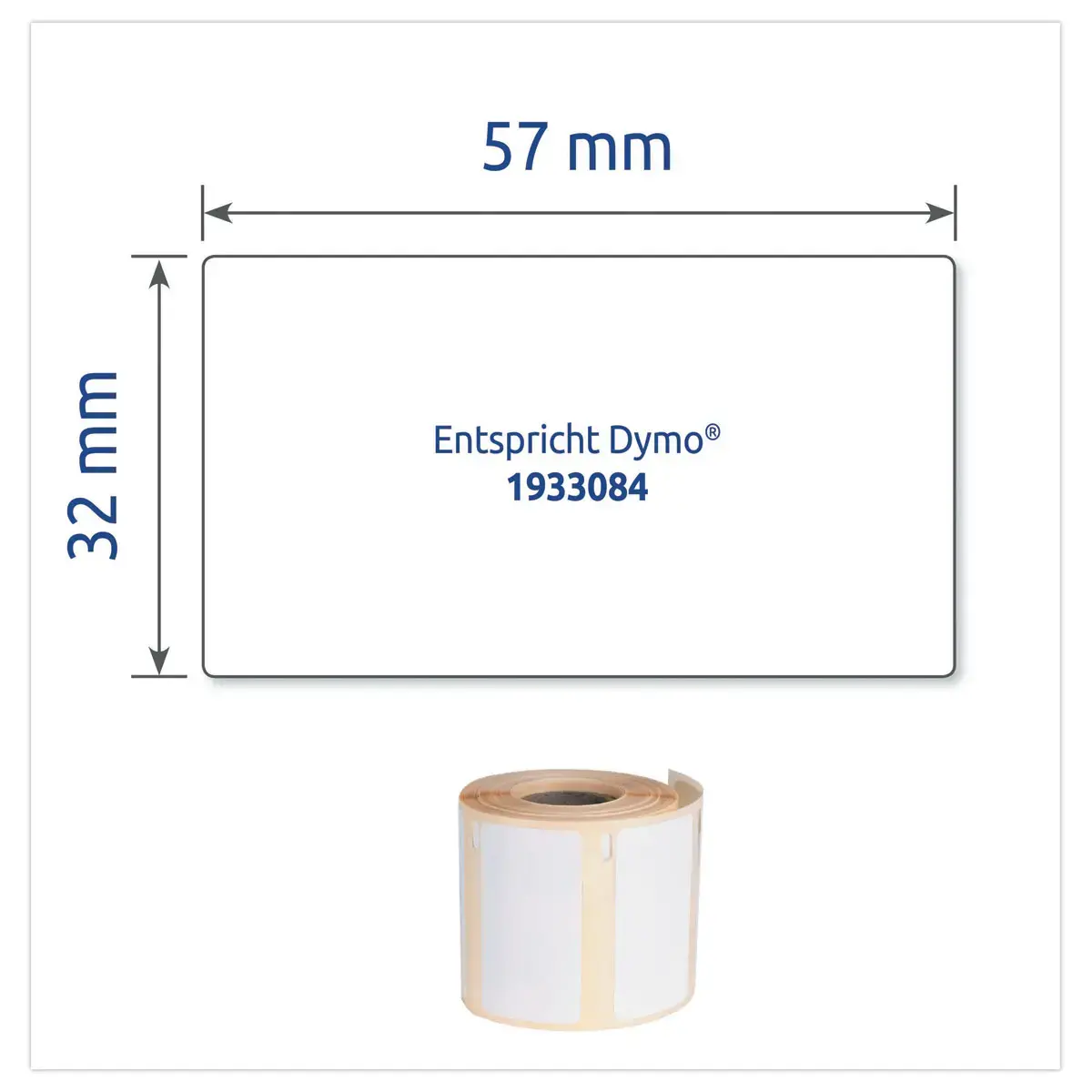 Rouleau de 400 &eacute;tiquettes polypropyl&egrave;ne ultra-r&eacute;sistantes LW 57 x 32mm 