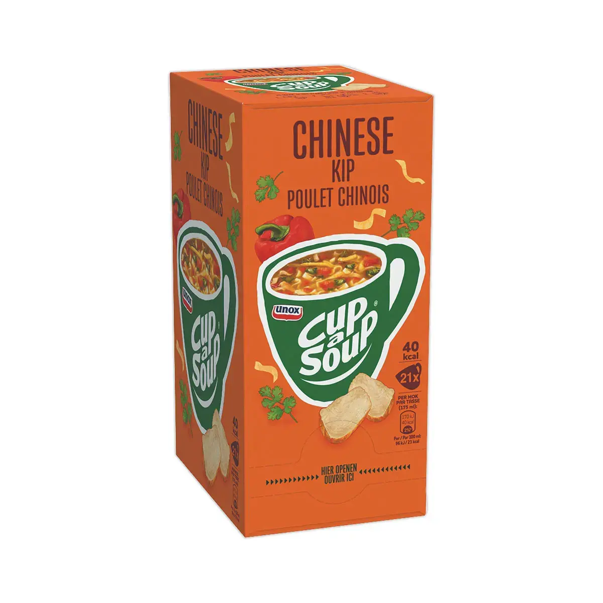 21 Cup-a-Soup poulet chinoise, paquet de 21 sachets 