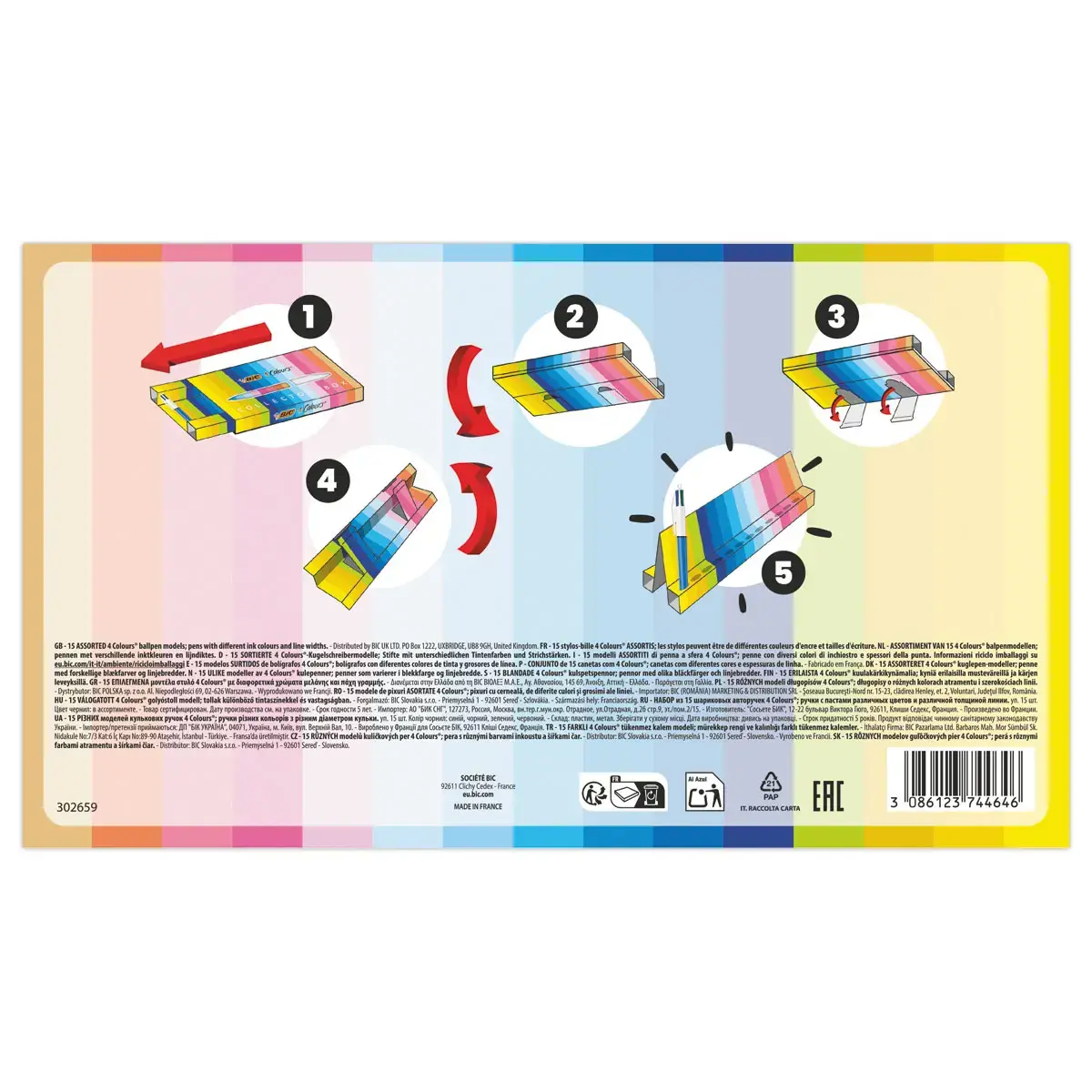 15 Stylos 4 couleurs - Coffret collector - BIC